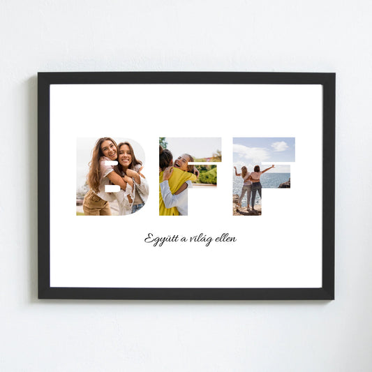 BFF falikép legjobb barátoknak egyedi fotókkal