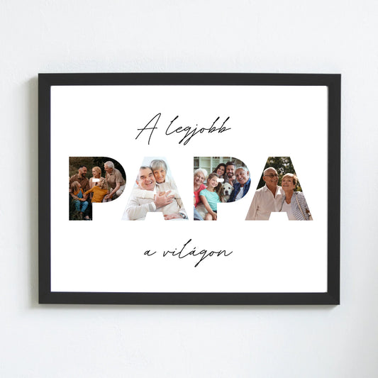 'PAPA' falikép egyedi fotókkal