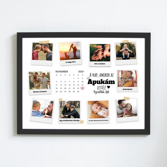 A nap amikor az apukám lettél - egyedi fotós apák napi falikép