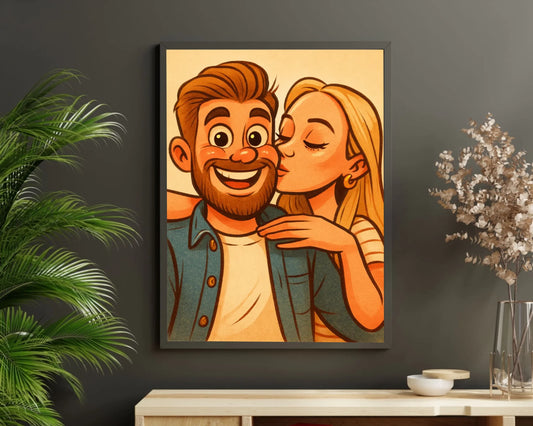 Meseszerű karikatúra falikép saját fotóból - azonnali előnézettel