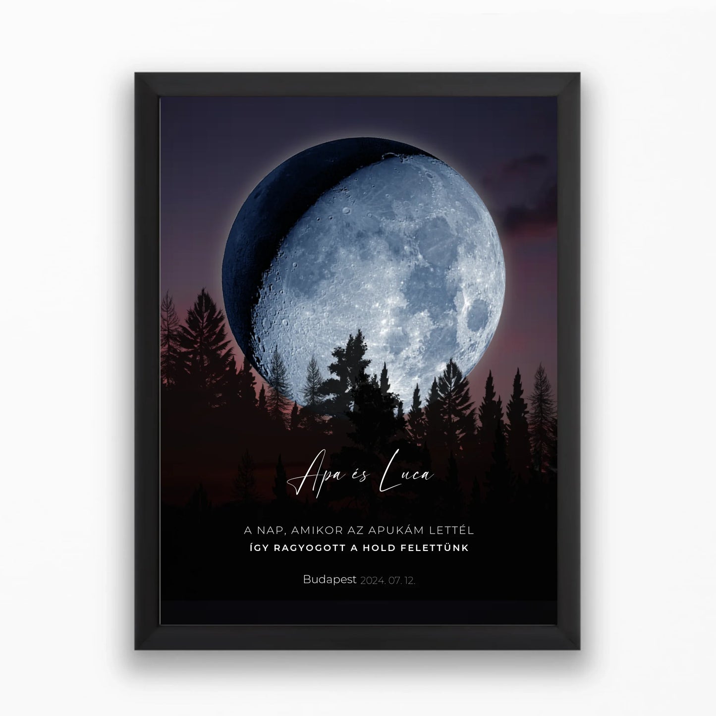 Holdfázis falikép erdő stílusban - egy fontos dátummal