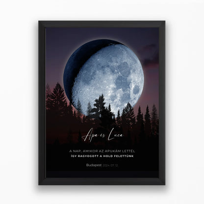 Holdfázis falikép erdő stílusban - egy fontos dátummal