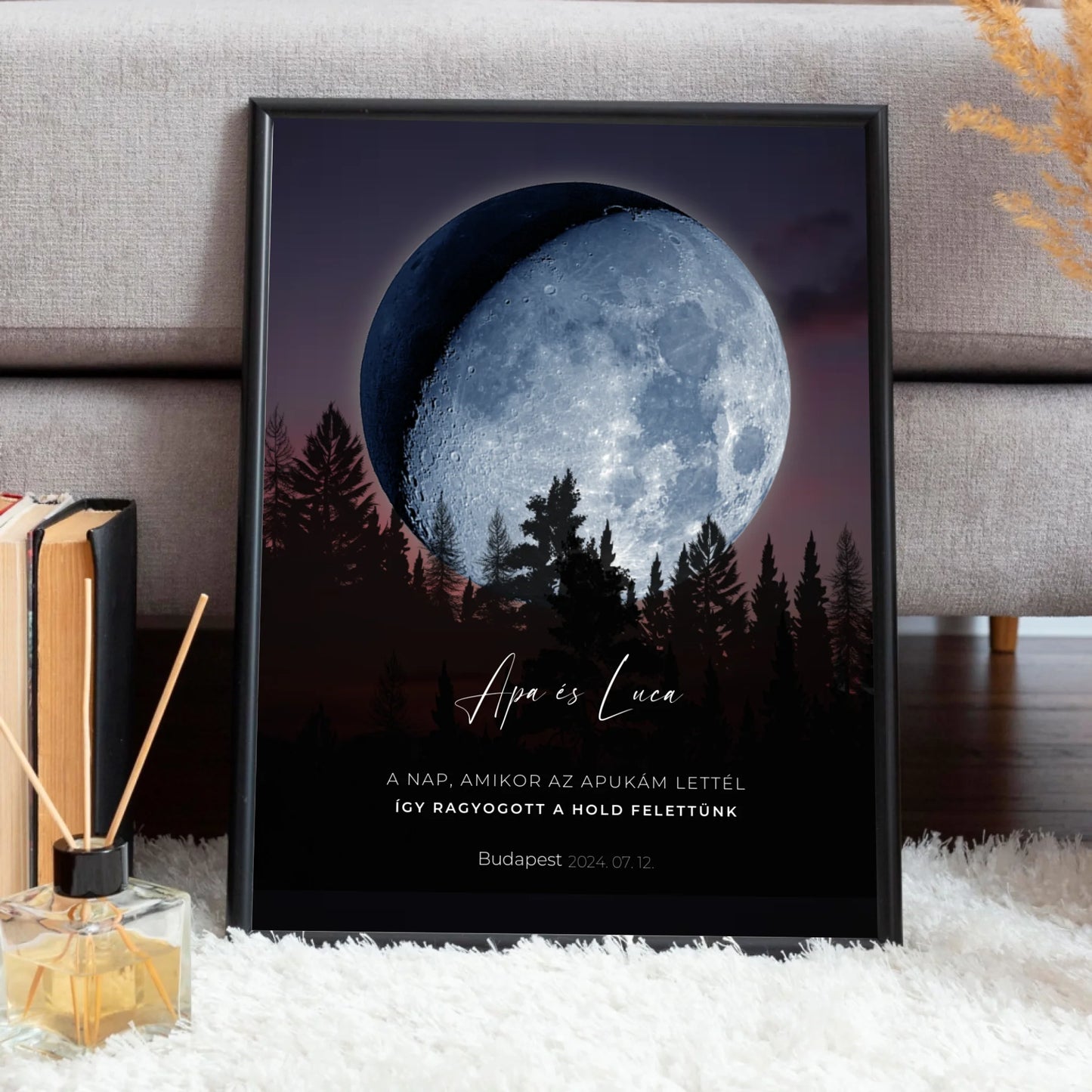 Holdfázis falikép erdő stílusban - egy fontos dátummal