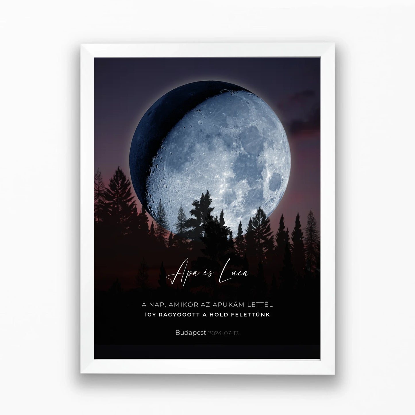 Holdfázis falikép erdő stílusban - egy fontos dátummal