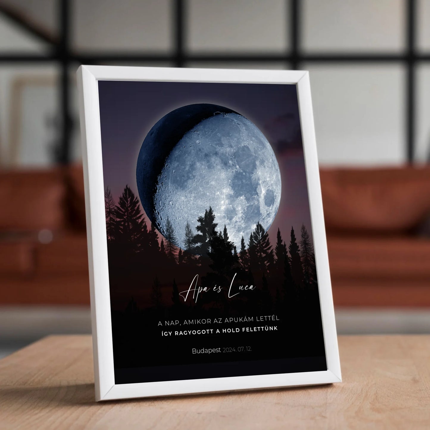 Holdfázis falikép erdő stílusban - egy fontos dátummal