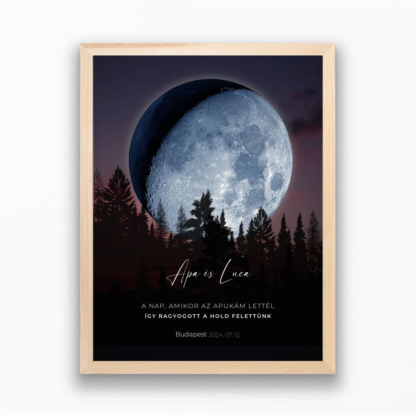 Holdfázis falikép erdő stílusban - egy fontos dátummal