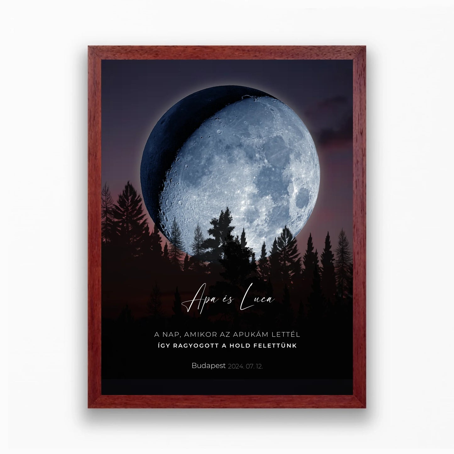 Holdfázis falikép erdő stílusban - egy fontos dátummal