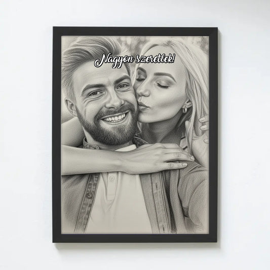 Saját fotóból gyönyörű ceruzarajz - azonnal