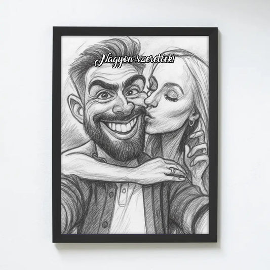 Karikatúra varázs falikép saját fotóból azonnali előnézettel