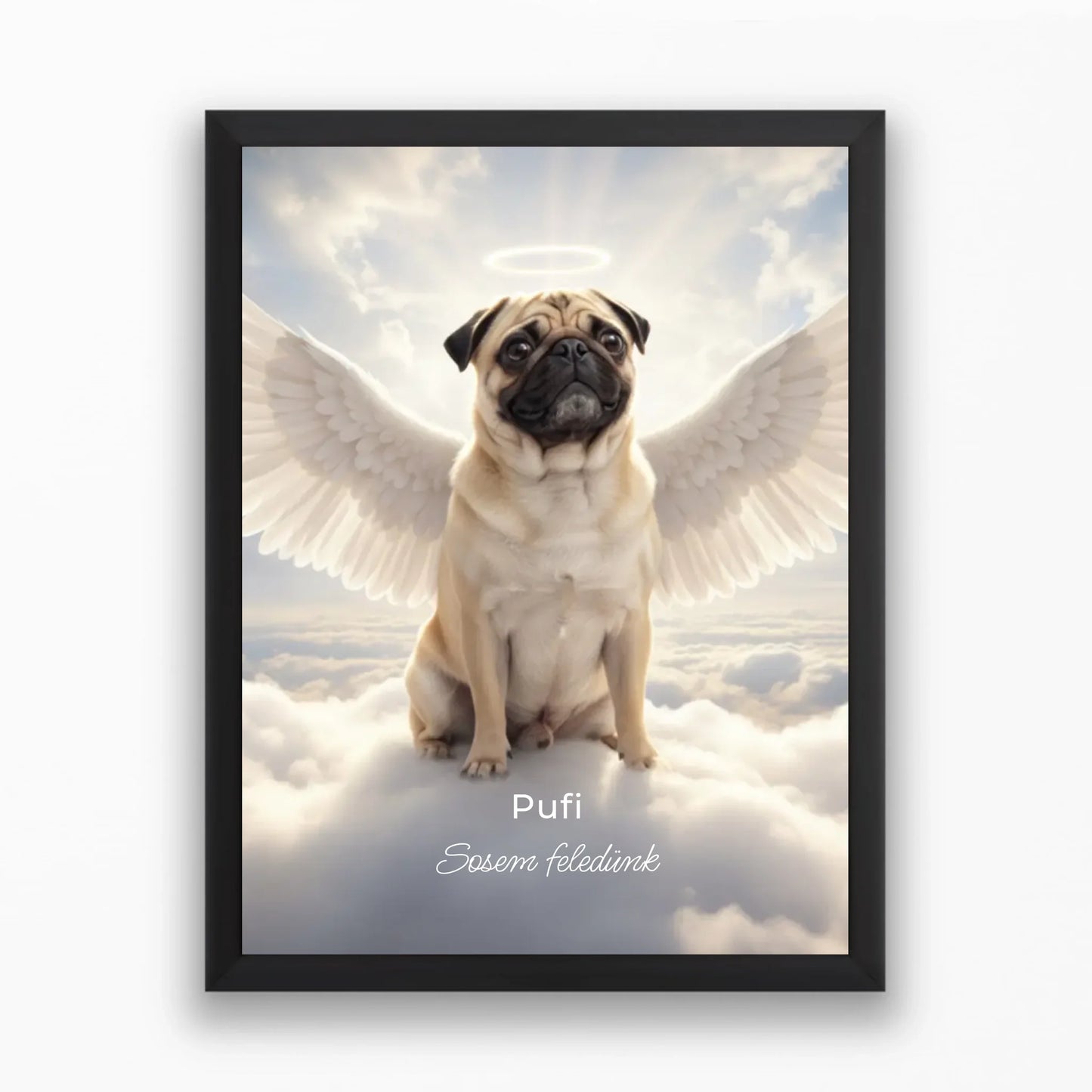 Ragyogó angyal portré saját kisállatról - örök emlék