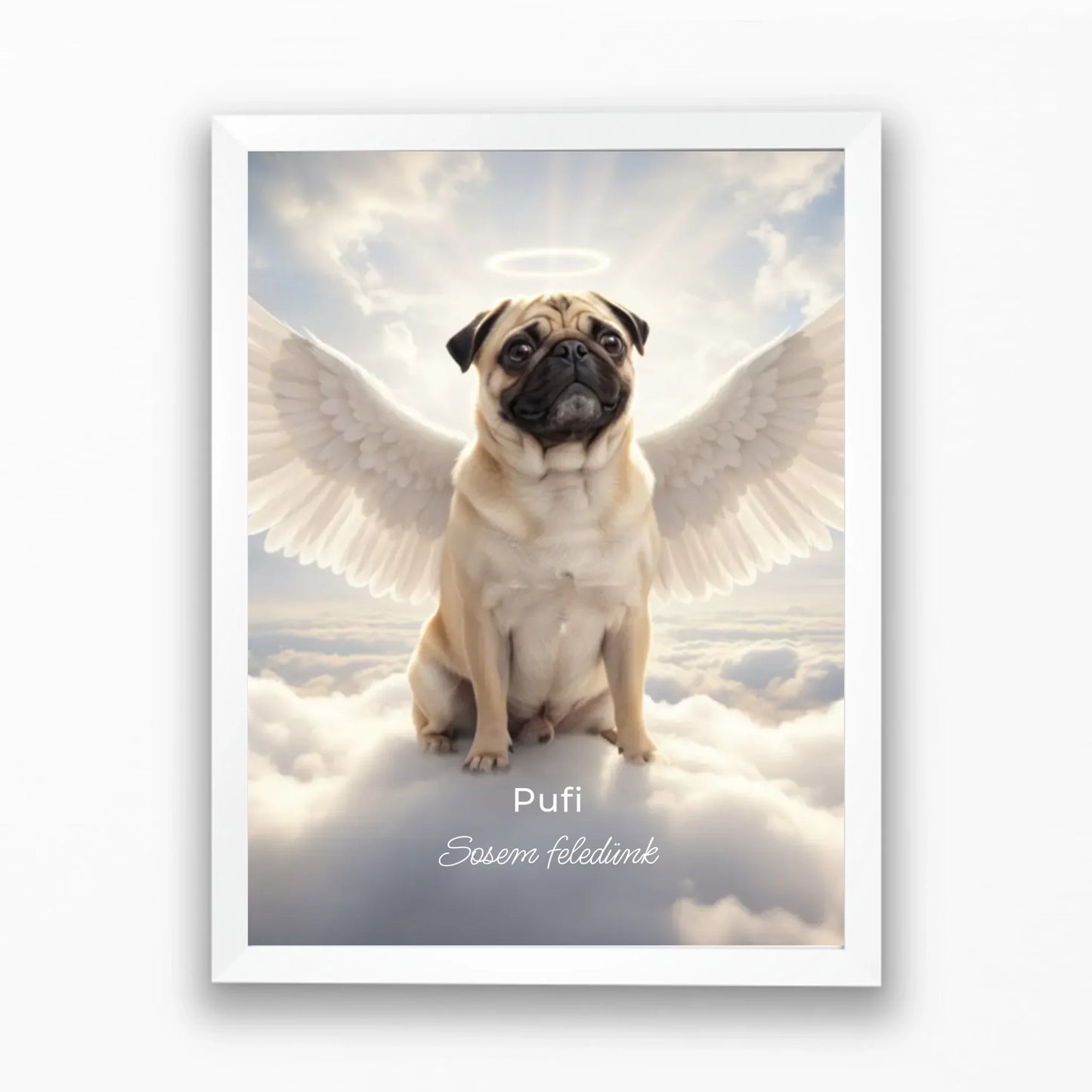 Ragyogó angyal portré saját kisállatról - örök emlék