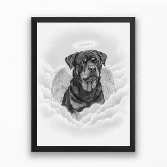 Angyal ceruzarajz saját kisállatról - azonnali előnézet