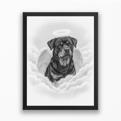 Angyal ceruzarajz saját kisállatról - azonnali előnézet