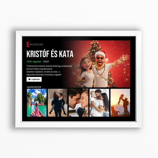Karácsonyi Netflix falikép saját fotókkal, azonnali előnézet