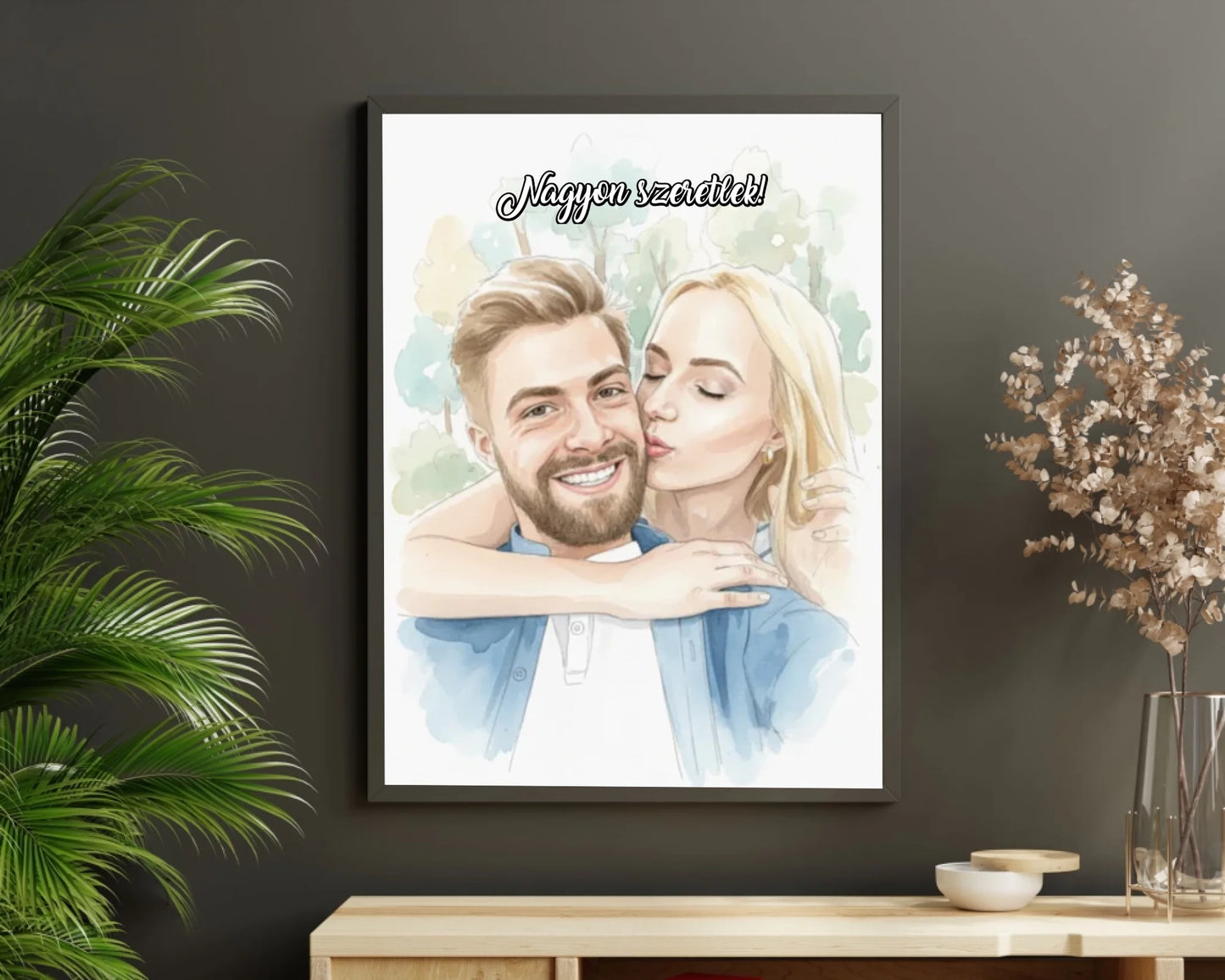 Művészi akvarell portré saját fotóból - azonnali előnézet