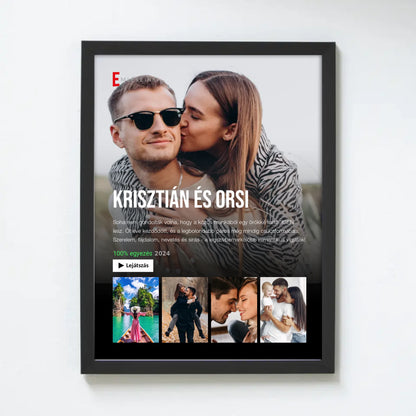 Netflix stílusú falikép saját filmes sablonnal