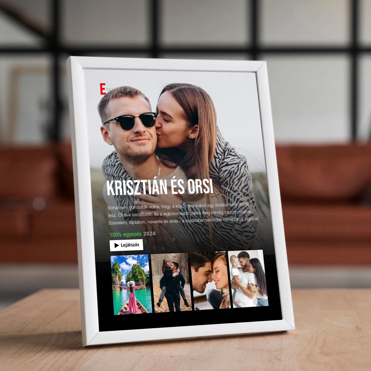 Netflix stílusú falikép saját filmes sablonnal