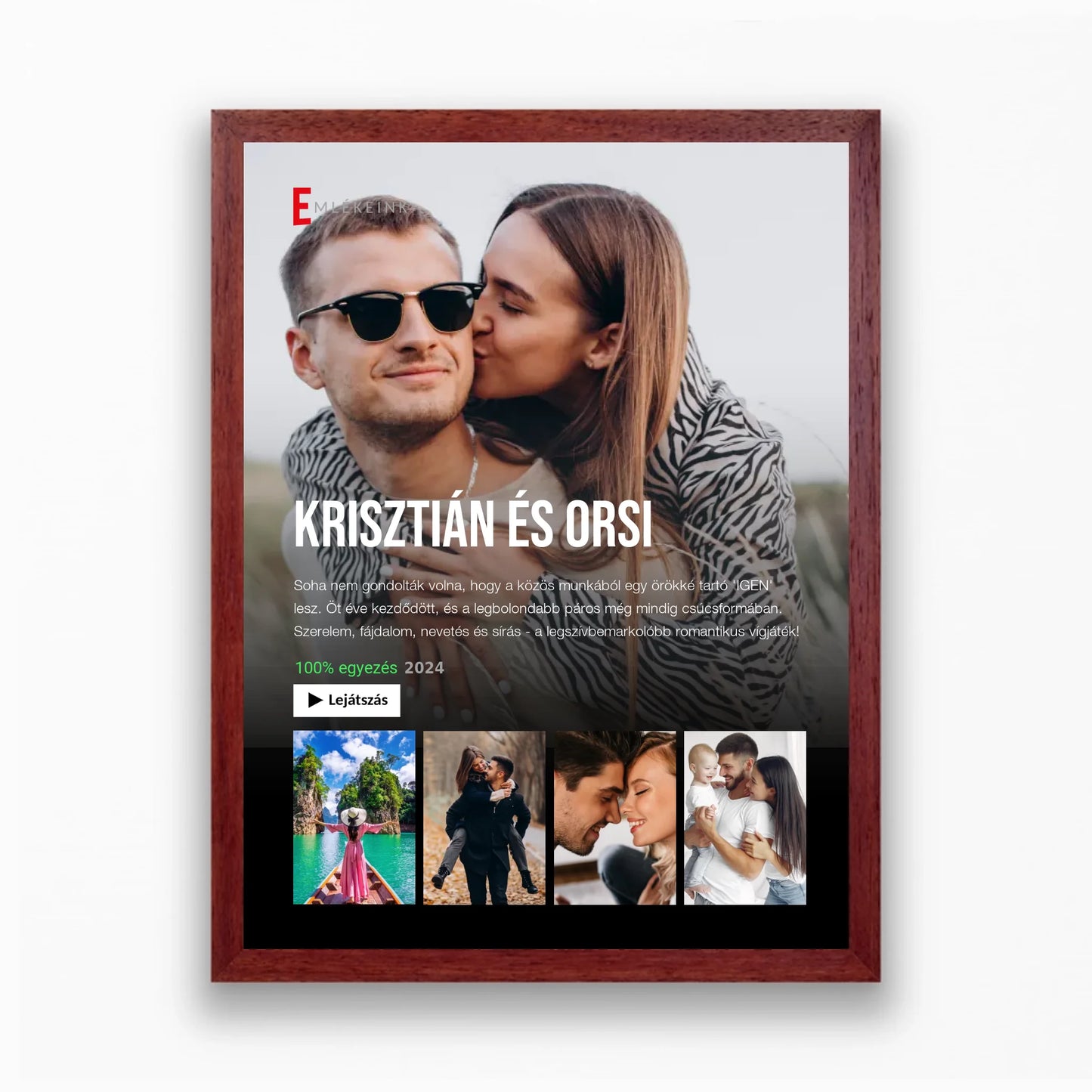 Netflix stílusú falikép saját filmes sablonnal