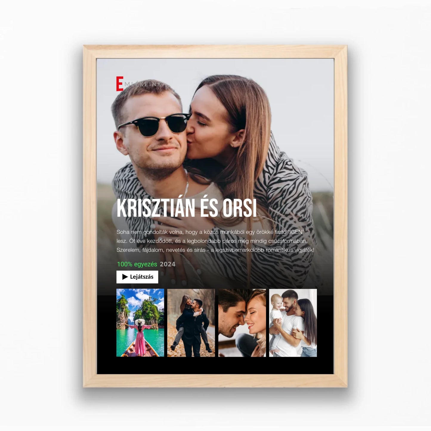 Netflix stílusú falikép saját filmes sablonnal