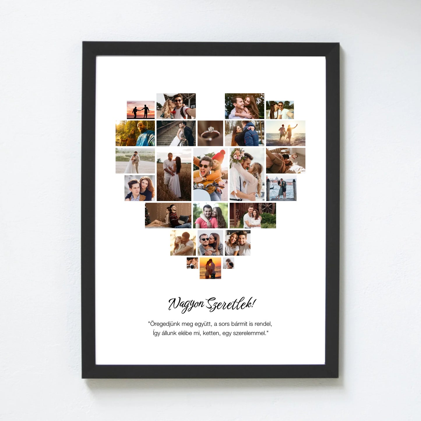 Szív alakú falikép 25 fotóval