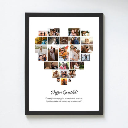 Szív alakú falikép 25 fotóval