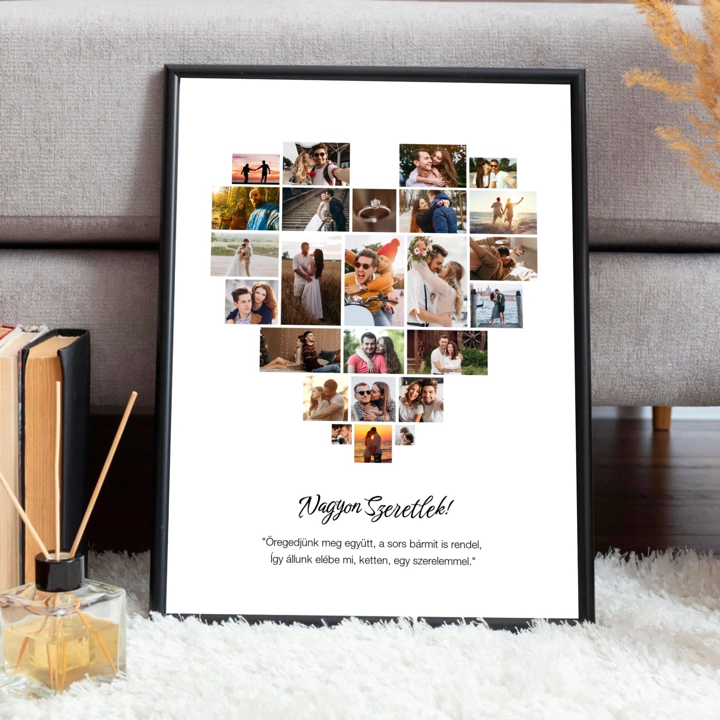 Szív alakú falikép 25 fotóval