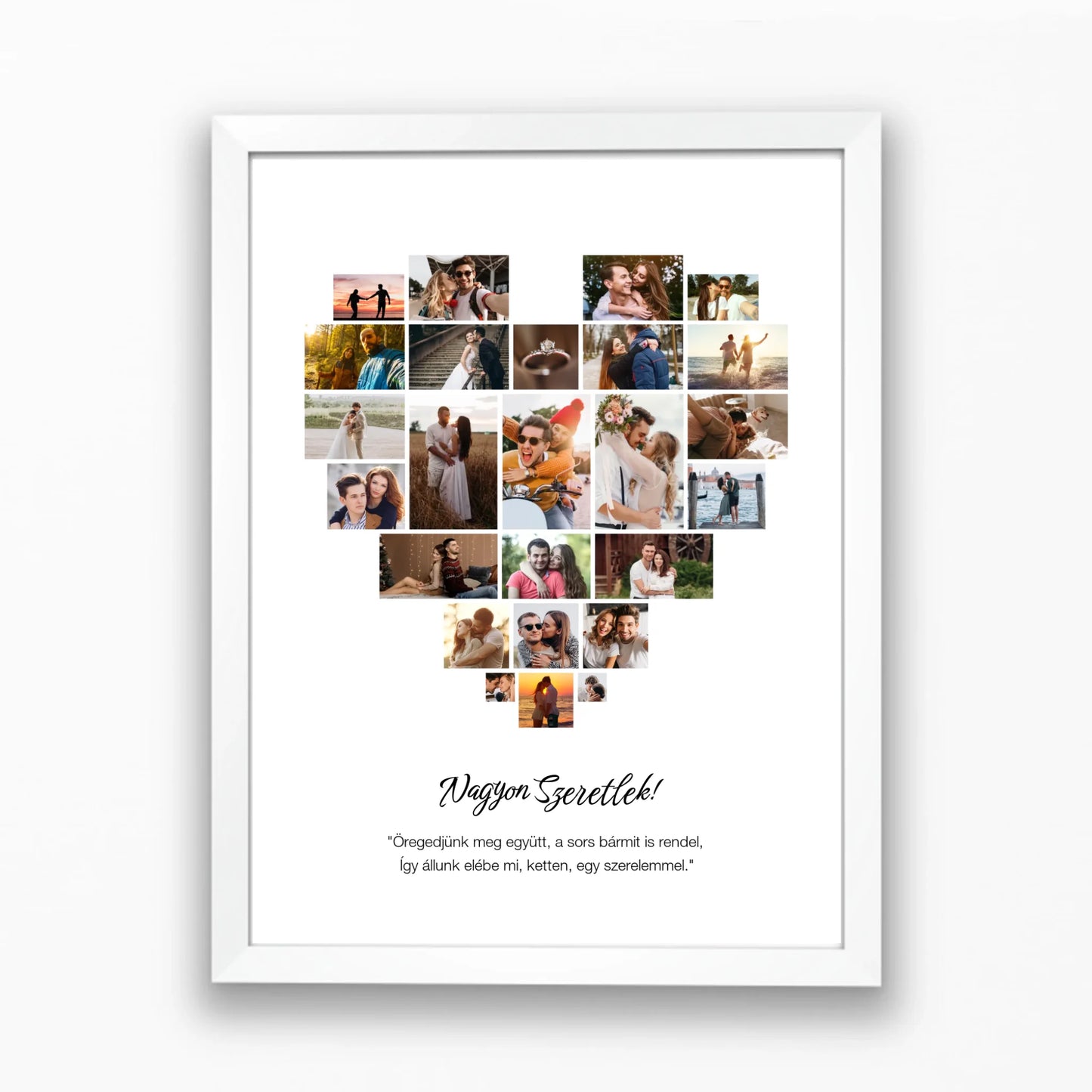 Szív alakú falikép 25 fotóval