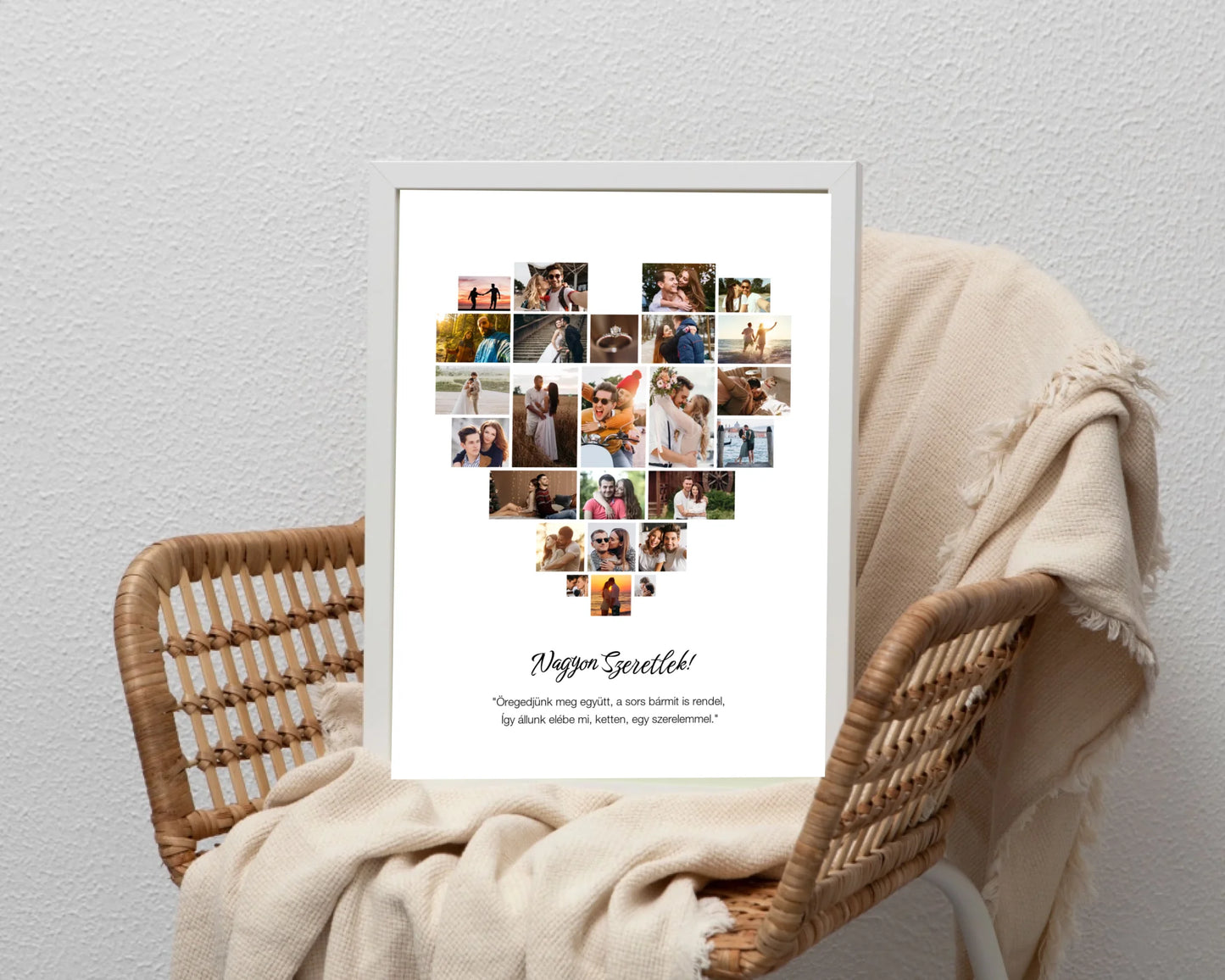 Szív alakú falikép 25 fotóval