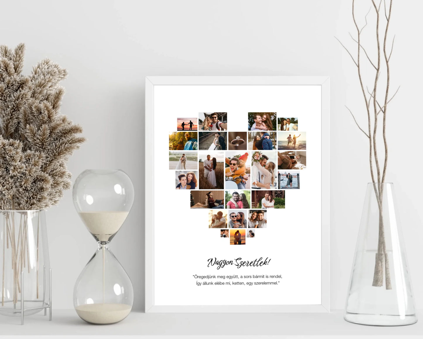 Szív alakú falikép 25 fotóval