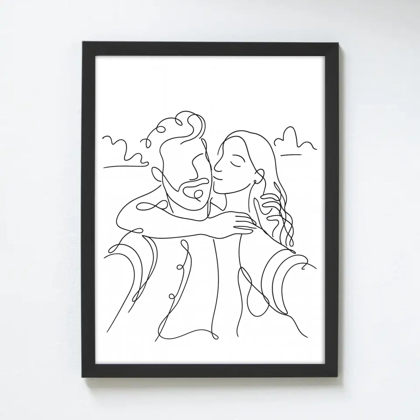 Minimalista vonalrajz falikép saját fotóból - azonnali előnézettel