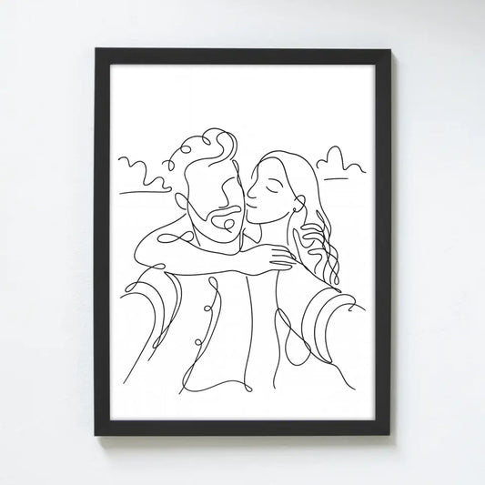 Minimalista vonalrajz falikép saját fotóból - azonnali előnézettel