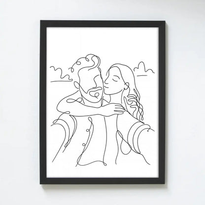 Minimalista vonalrajz falikép saját fotóból - azonnali előnézettel