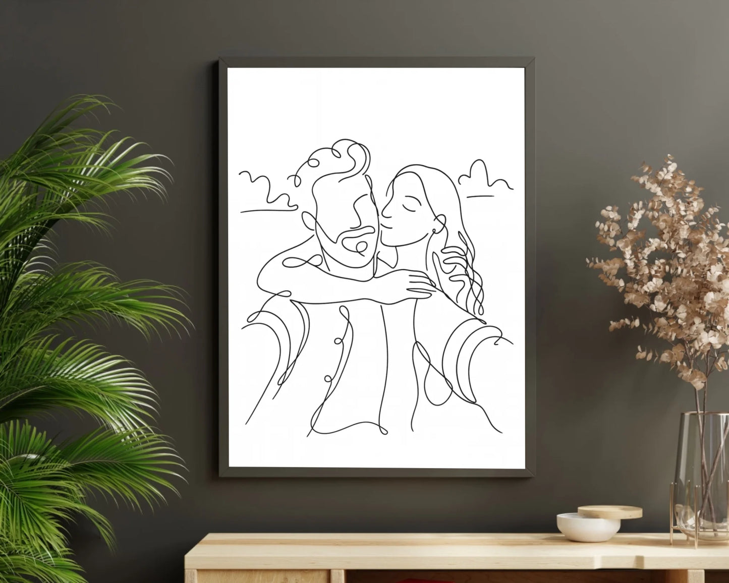 Minimalista vonalrajz falikép saját fotóból - azonnali előnézettel