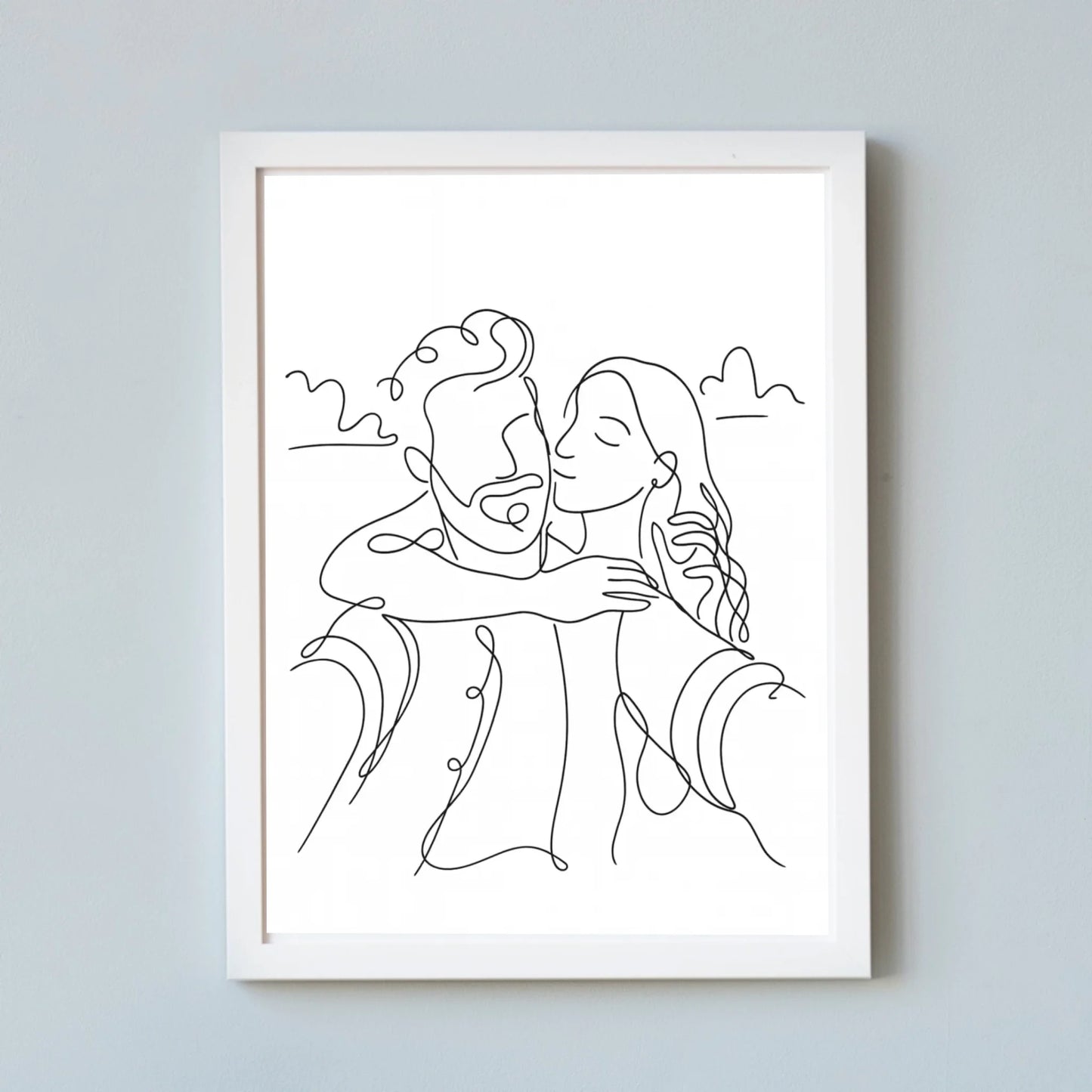 Minimalista vonalrajz falikép saját fotóból - azonnali előnézettel