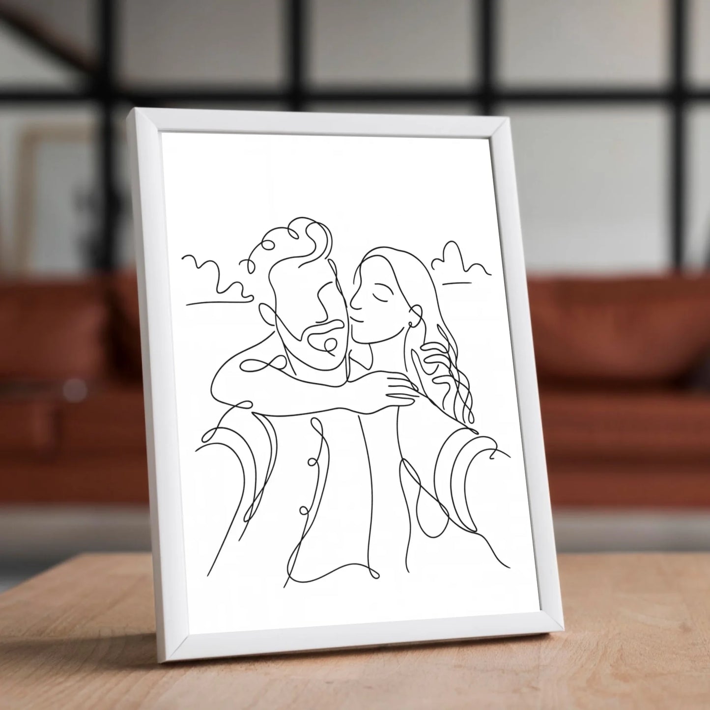 Minimalista vonalrajz falikép saját fotóból - azonnali előnézettel