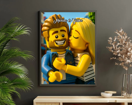 Lego stílusú falikép - saját fotóból azonnali előnézettel