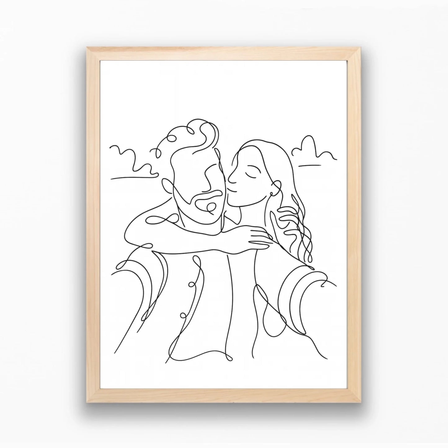 Minimalista vonalrajz falikép saját fotóból - azonnali előnézettel