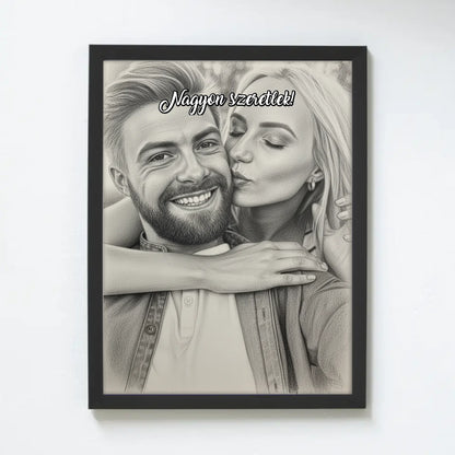 Saját fotóból gyönyörű ceruzarajz - azonnal