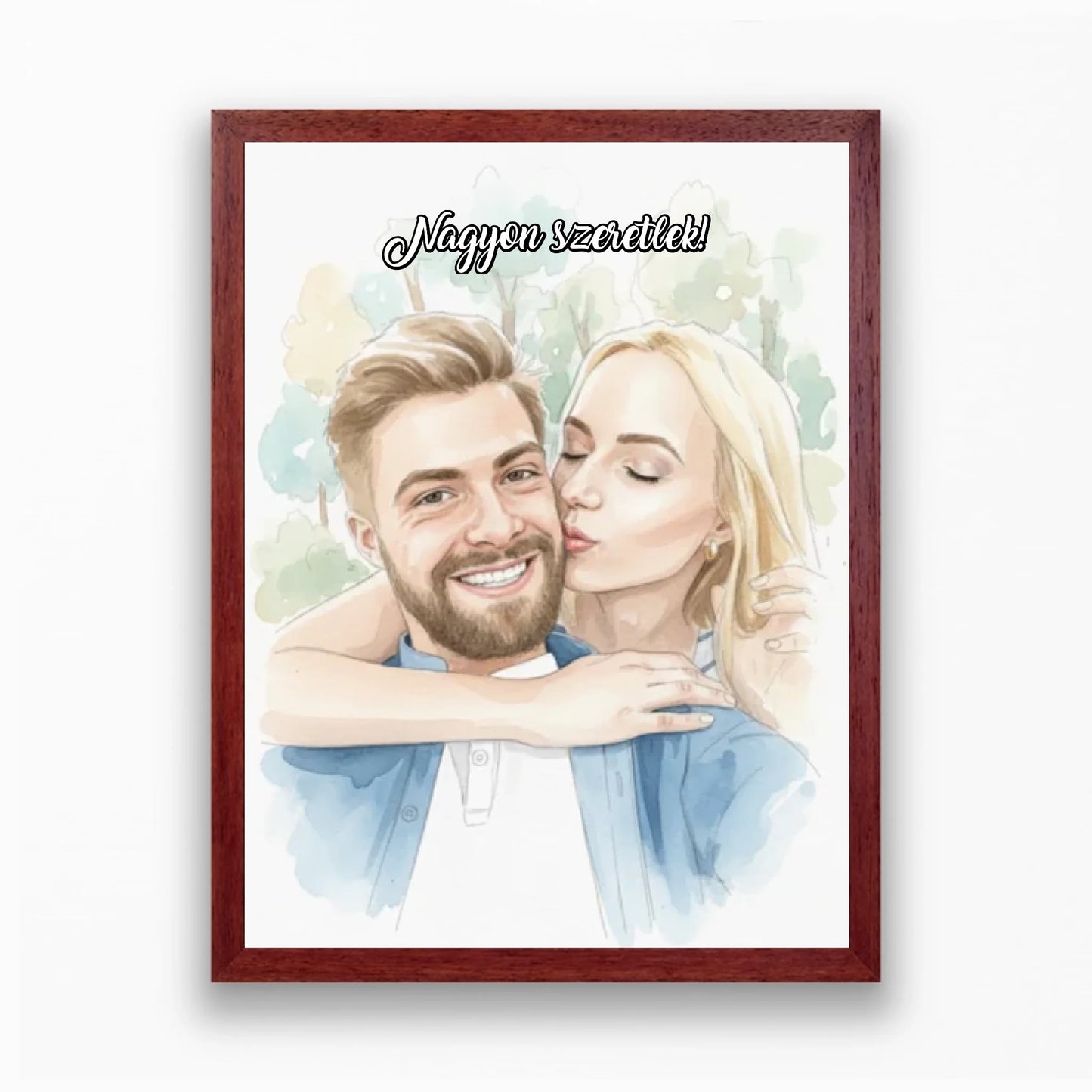 Művészi akvarell portré saját fotóból - azonnali előnézet