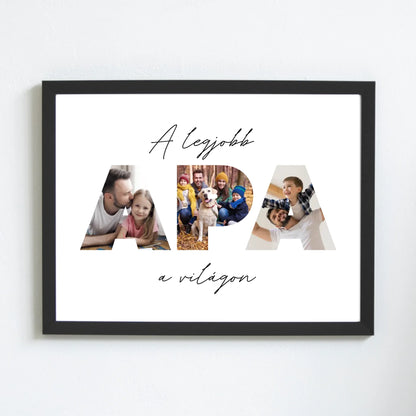 'APA' falikép egyedi fotókkal