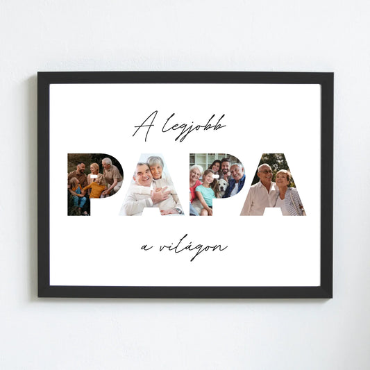 'PAPA' falikép egyedi fotókkal