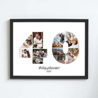 Születésnapi falikép egyedi fotókkal 40-49 év