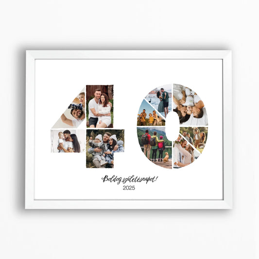 Születésnapi falikép egyedi fotókkal 40-49 év