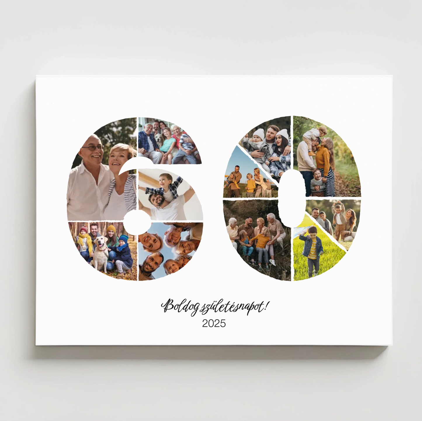 Születésnapi falikép egyedi fotókkal 60-69 év
