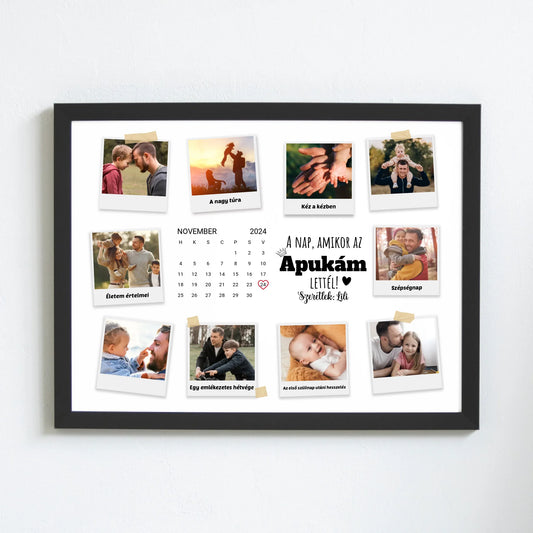 A nap amikor az apukám lettél - egyedi fotós apák napi falikép