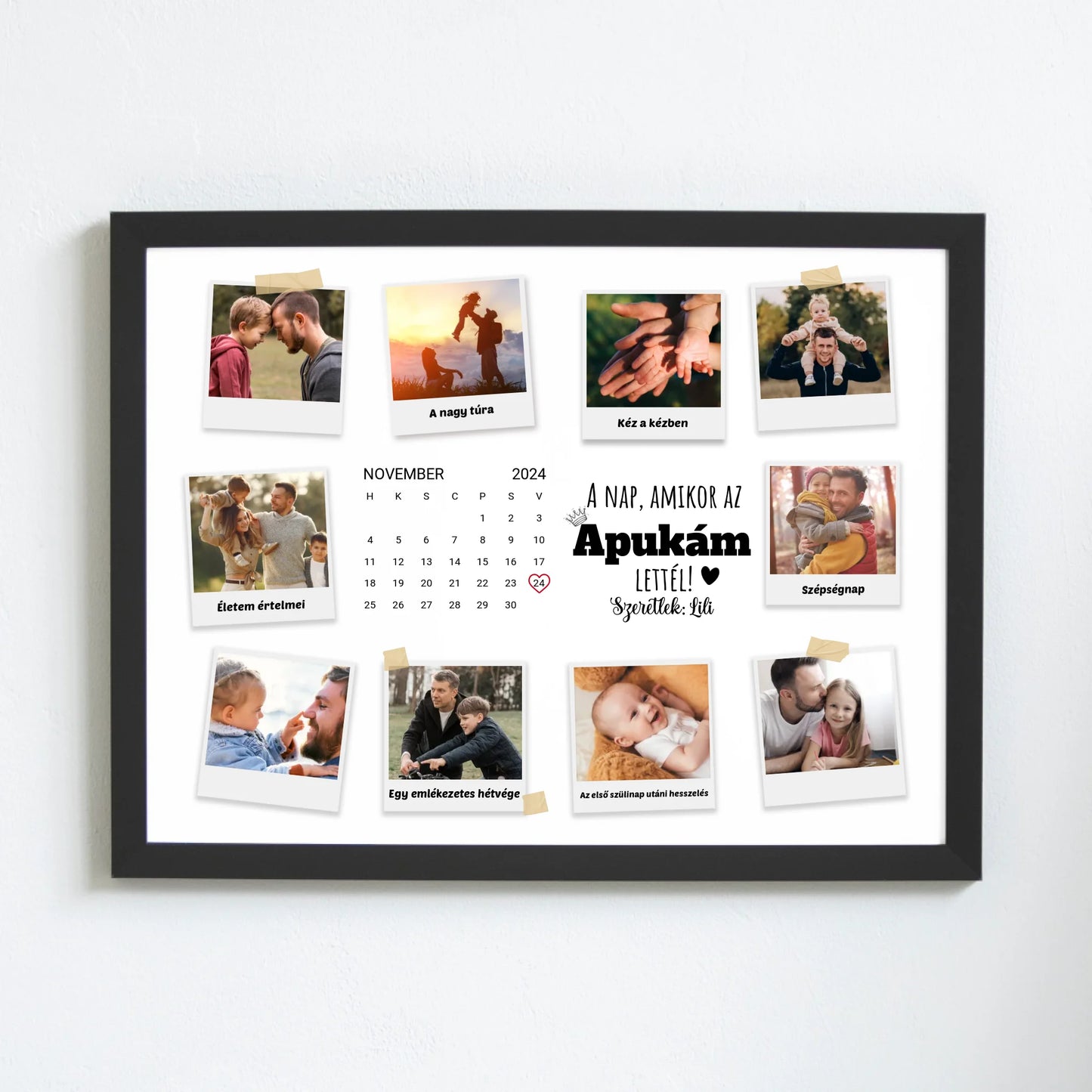 A nap amikor az apukám lettél - egyedi fotós apák napi falikép