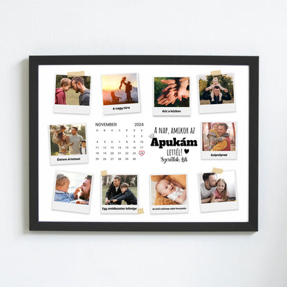 A nap amikor az apukám lettél - egyedi fotós apák napi falikép