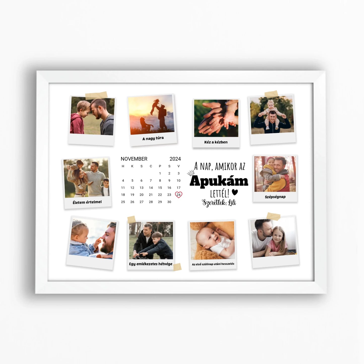 A nap amikor az apukám lettél - egyedi fotós apák napi falikép