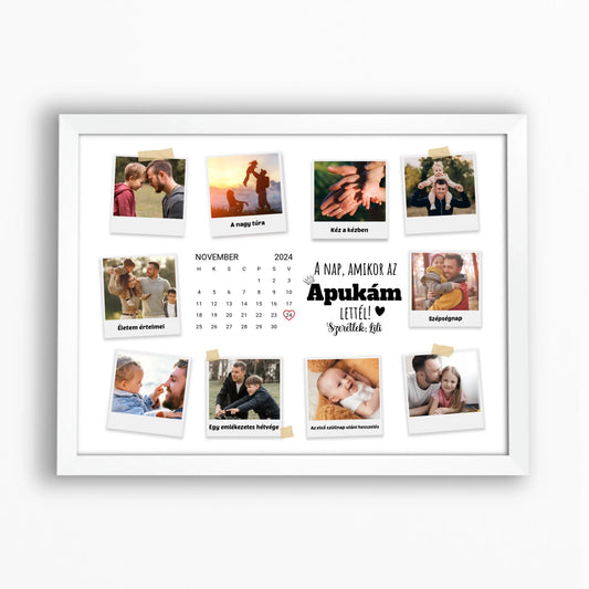 A nap amikor az apukám lettél - egyedi fotós apák napi falikép