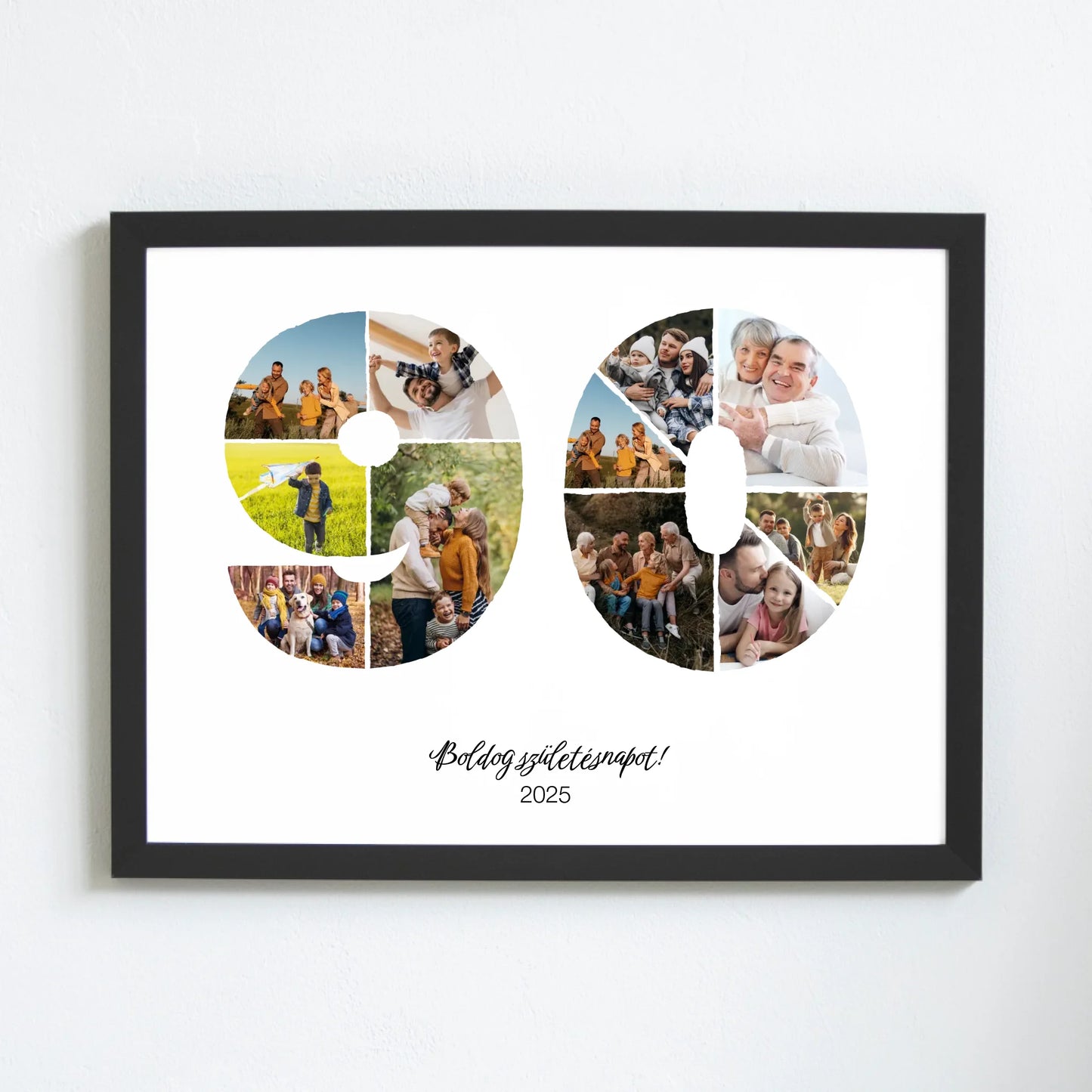 Születésnapi falikép egyedi fotókkal 90-99 év